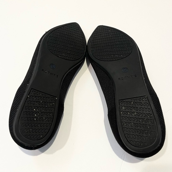Rothy's Womens 9.5 The Point Black Solid Knit Fabric Ballet Flats Everyday Shoes - Picture 9 of 9